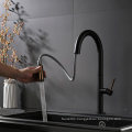 Superior quality chromeplate copper sink mixer tap single handle pull out kitchen faucet